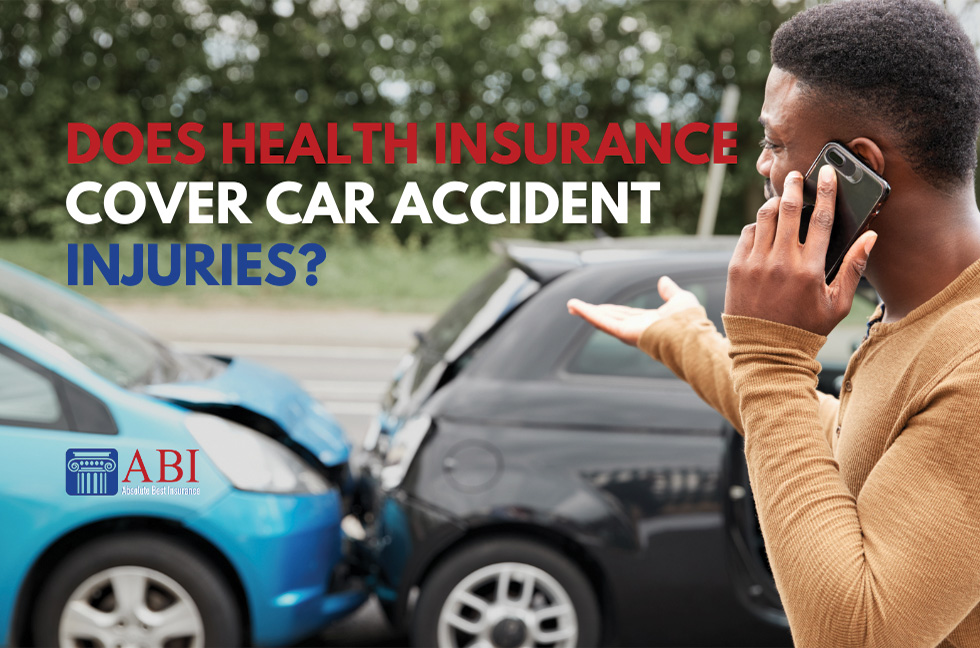 A man in Greenacres, calling the police and looking at his car after being rear-ended by another vehicle. | Does Health Insurance Cover Car Accident Injuries