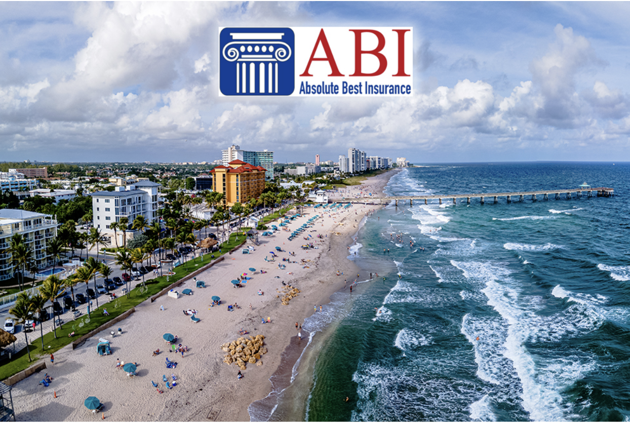 The Deerfield Beach Florida coastline and pier The Deerfield Beach Florida coastline and pier